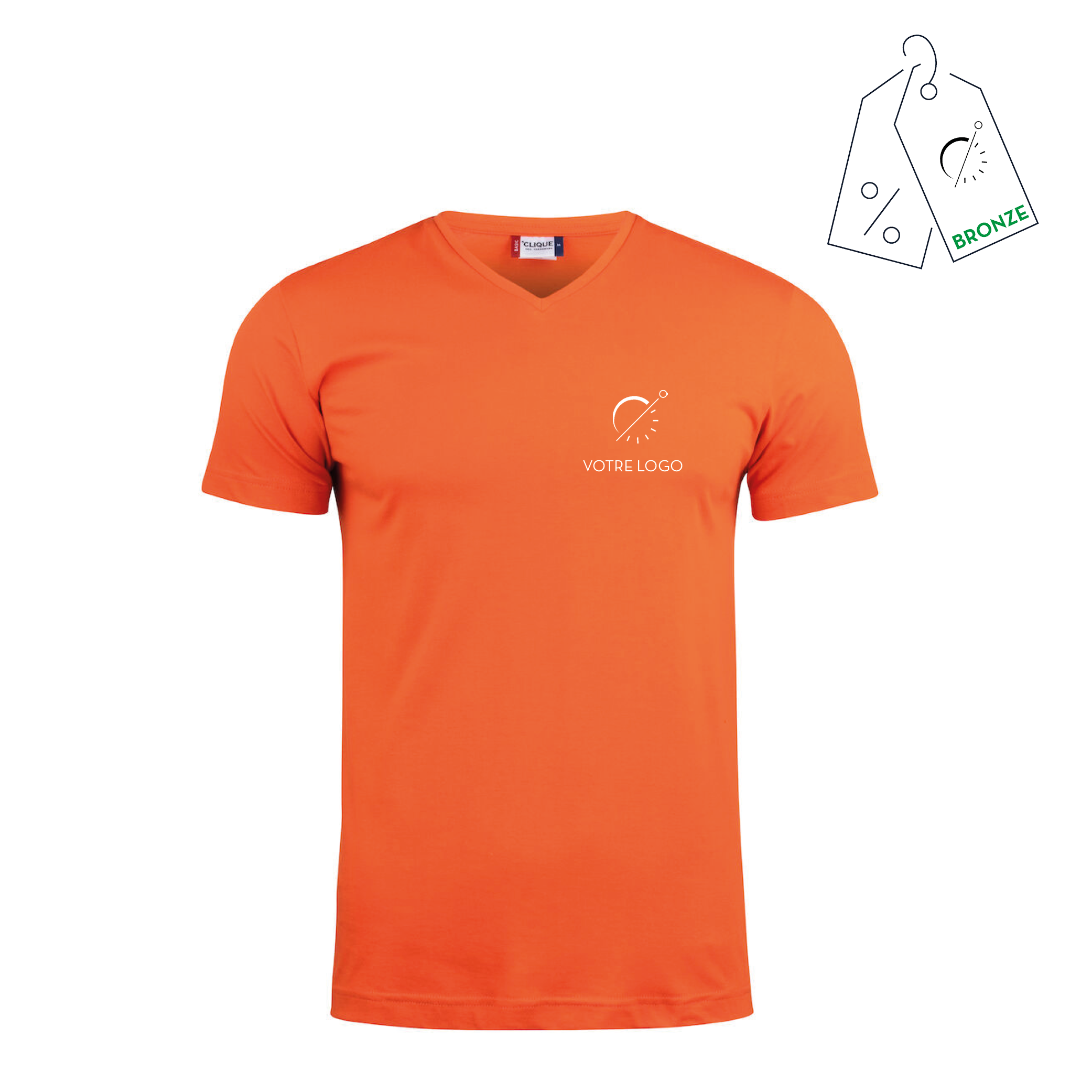 BASIC V | 145G | T SHIRT COL V