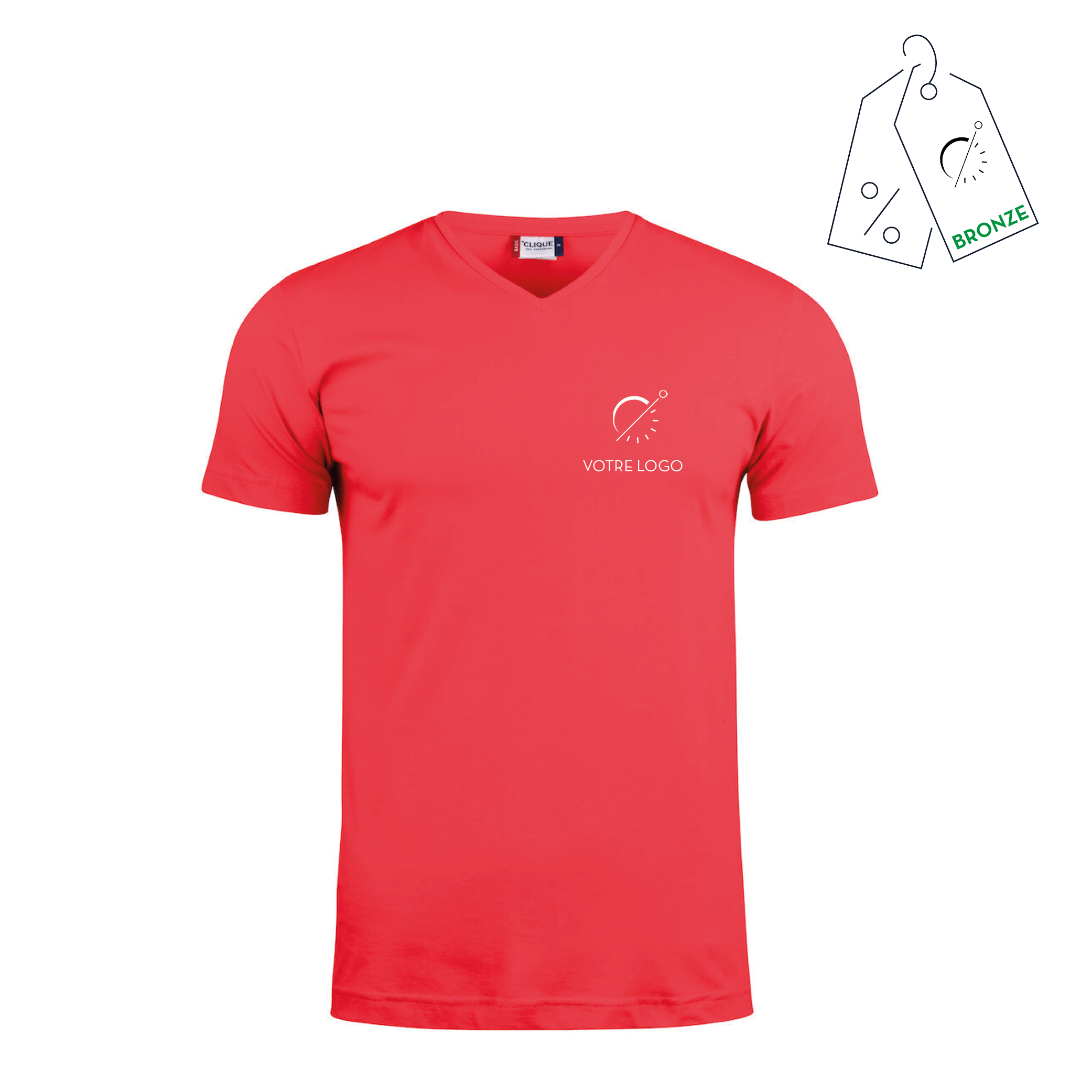 BASIC V | 145G | T SHIRT COL V