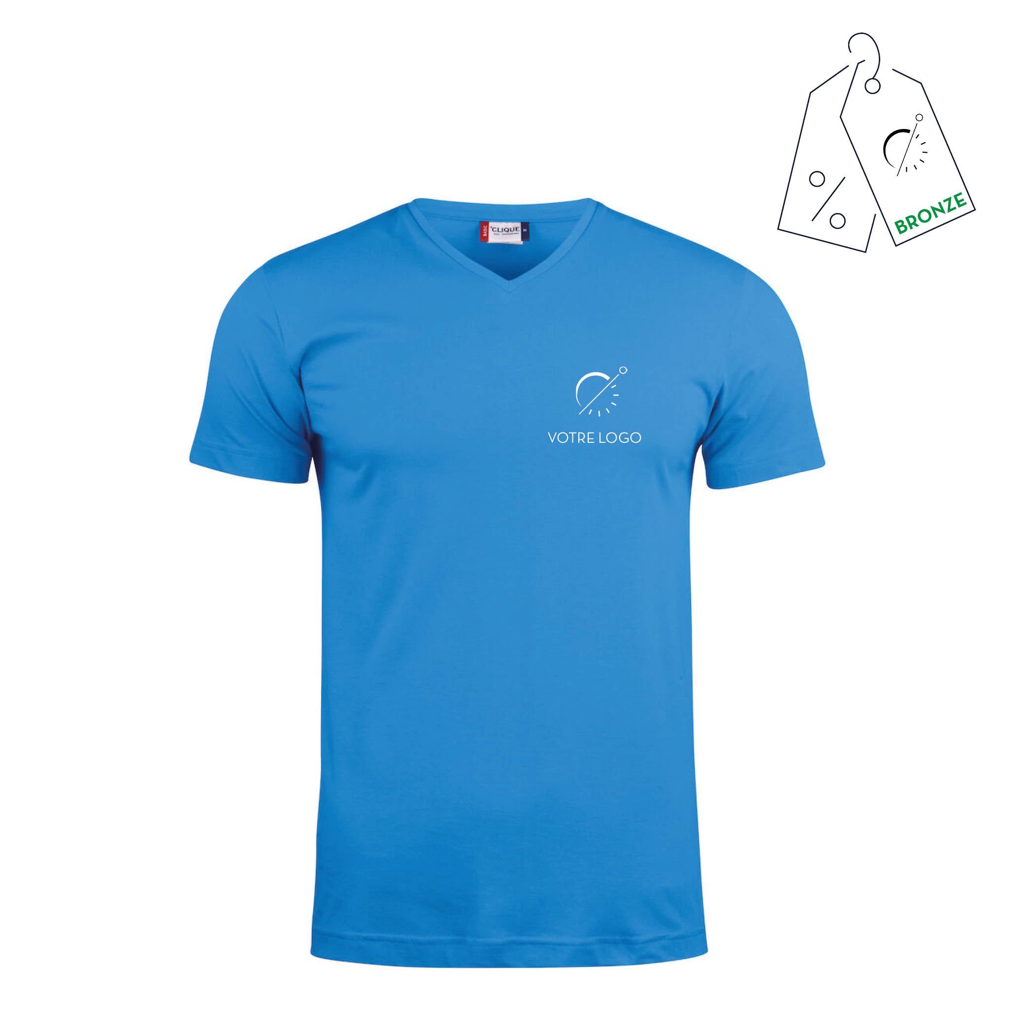 BASIC V | 145G | T SHIRT COL V