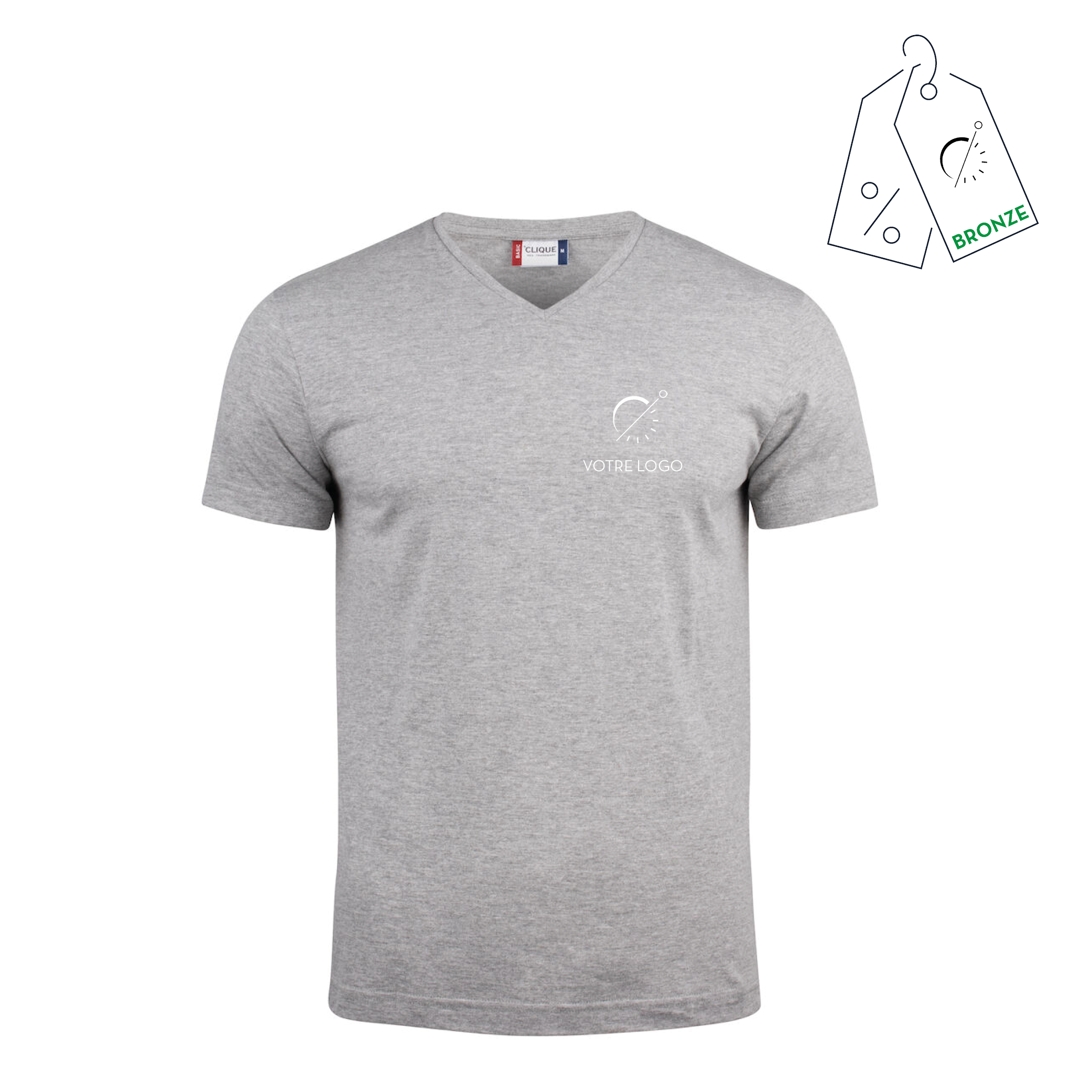 BASIC V | 145G | T SHIRT COL V