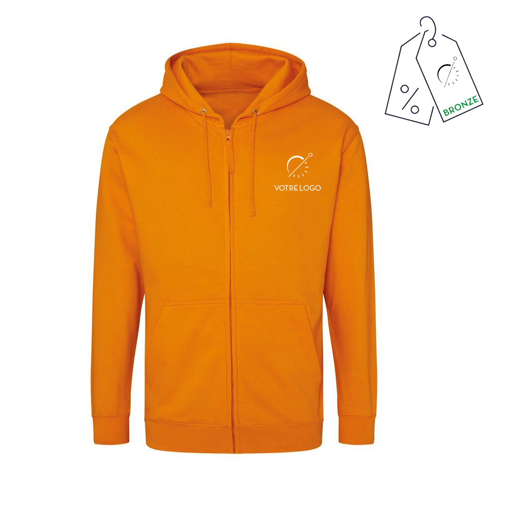 HERMES FULL ZIP | 280G | SWEATSHIRT À CAPUCHE