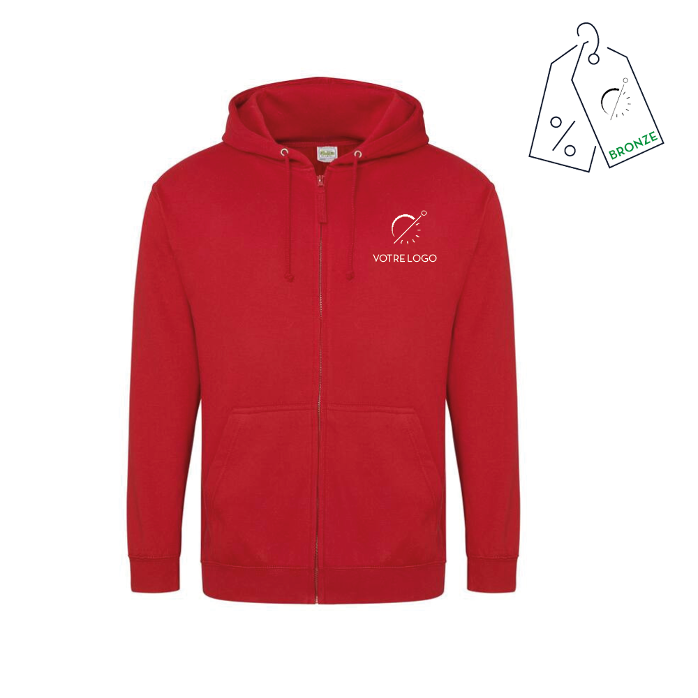 HERMES FULL ZIP | 280G | SWEATSHIRT À CAPUCHE