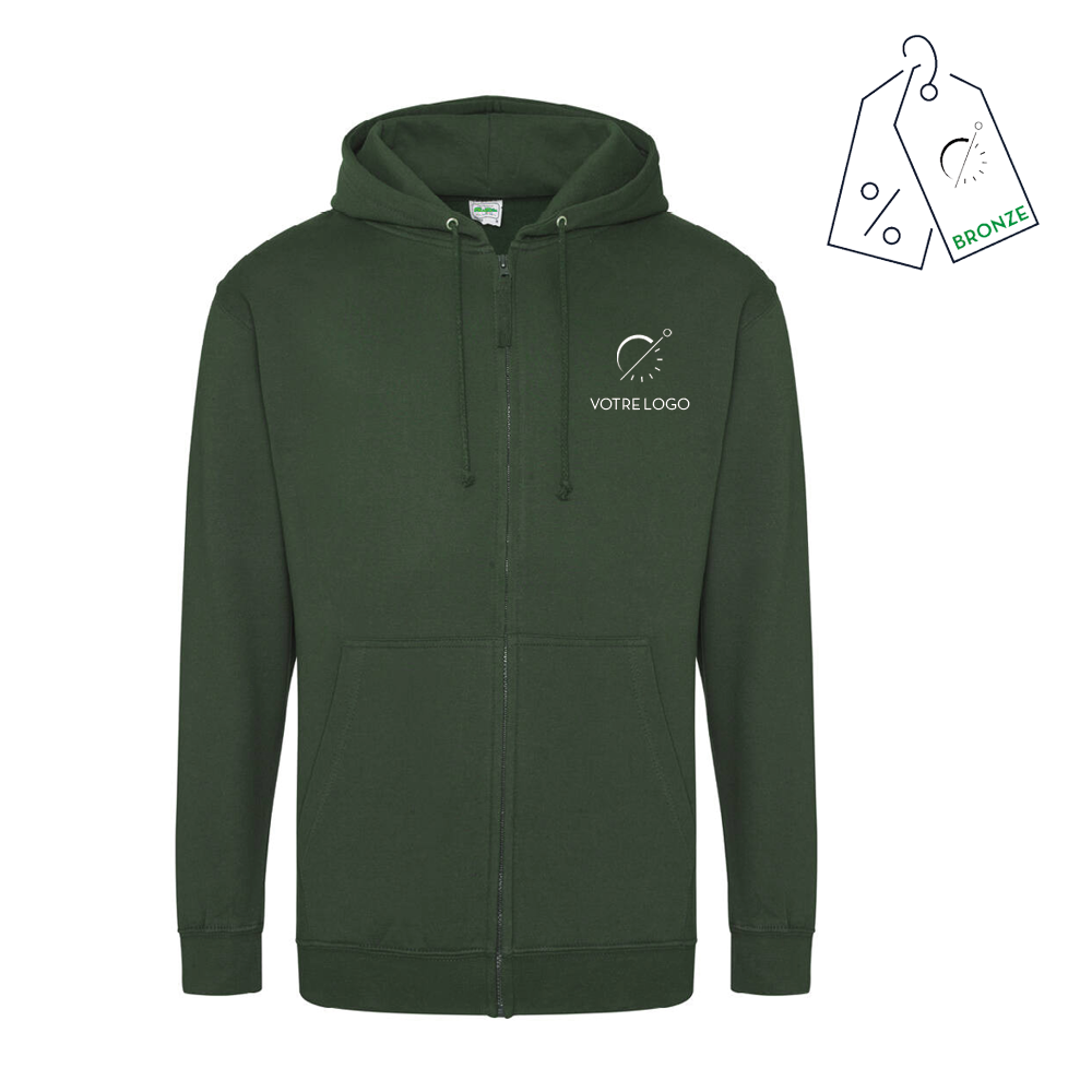 HERMES FULL ZIP | 280G | SWEATSHIRT À CAPUCHE