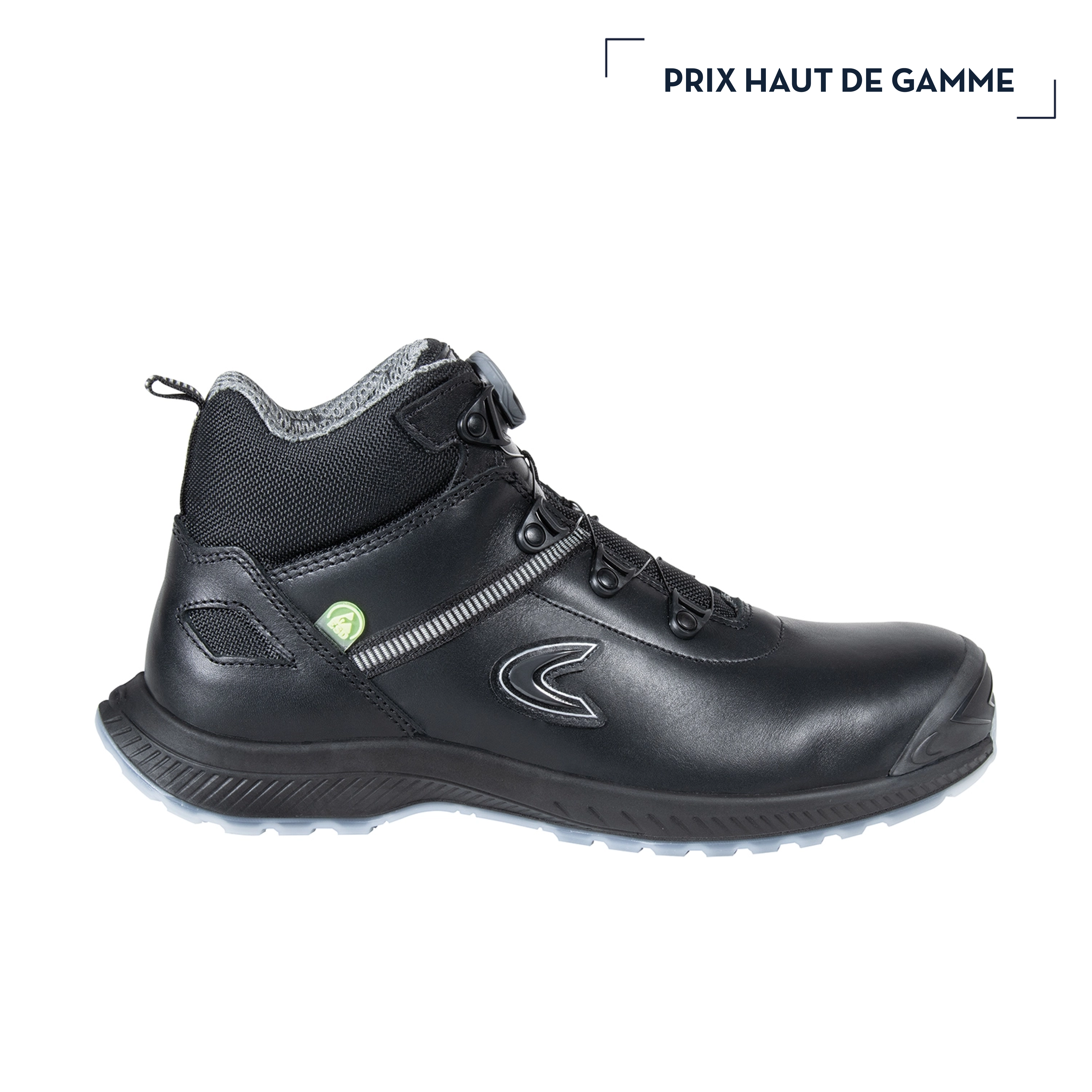 RAN S3 ESD | CHAUSSURES DE SECURITE HAUTE STYLE CUIR FERMETURE BOA