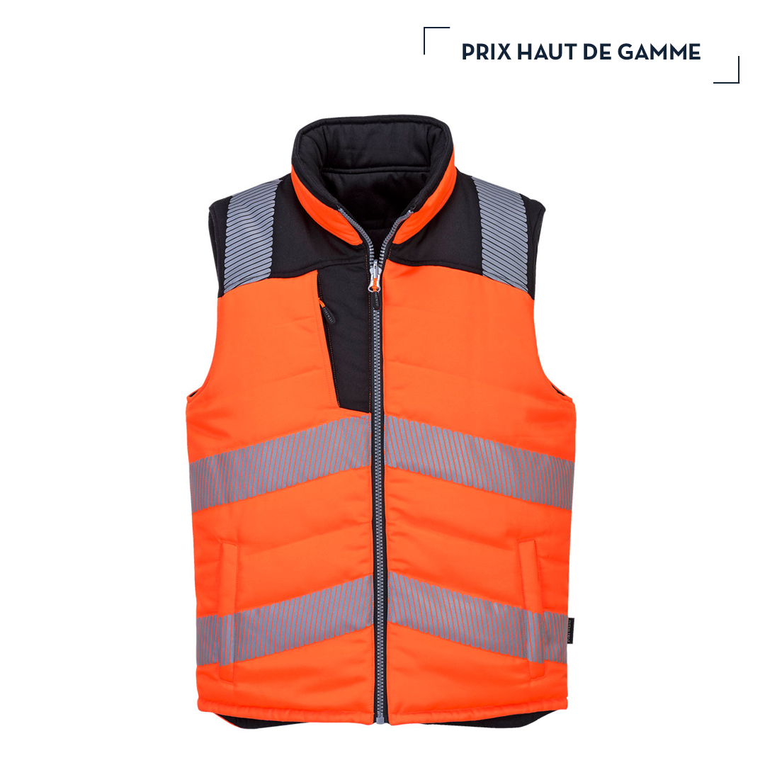 ALPHA PREMIUM | BODYWARMER RÉVERSIBLE HAUTE VISIBILITÉ