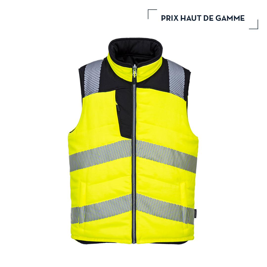ALPHA PREMIUM | BODYWARMER RÉVERSIBLE HAUTE VISIBILITÉ