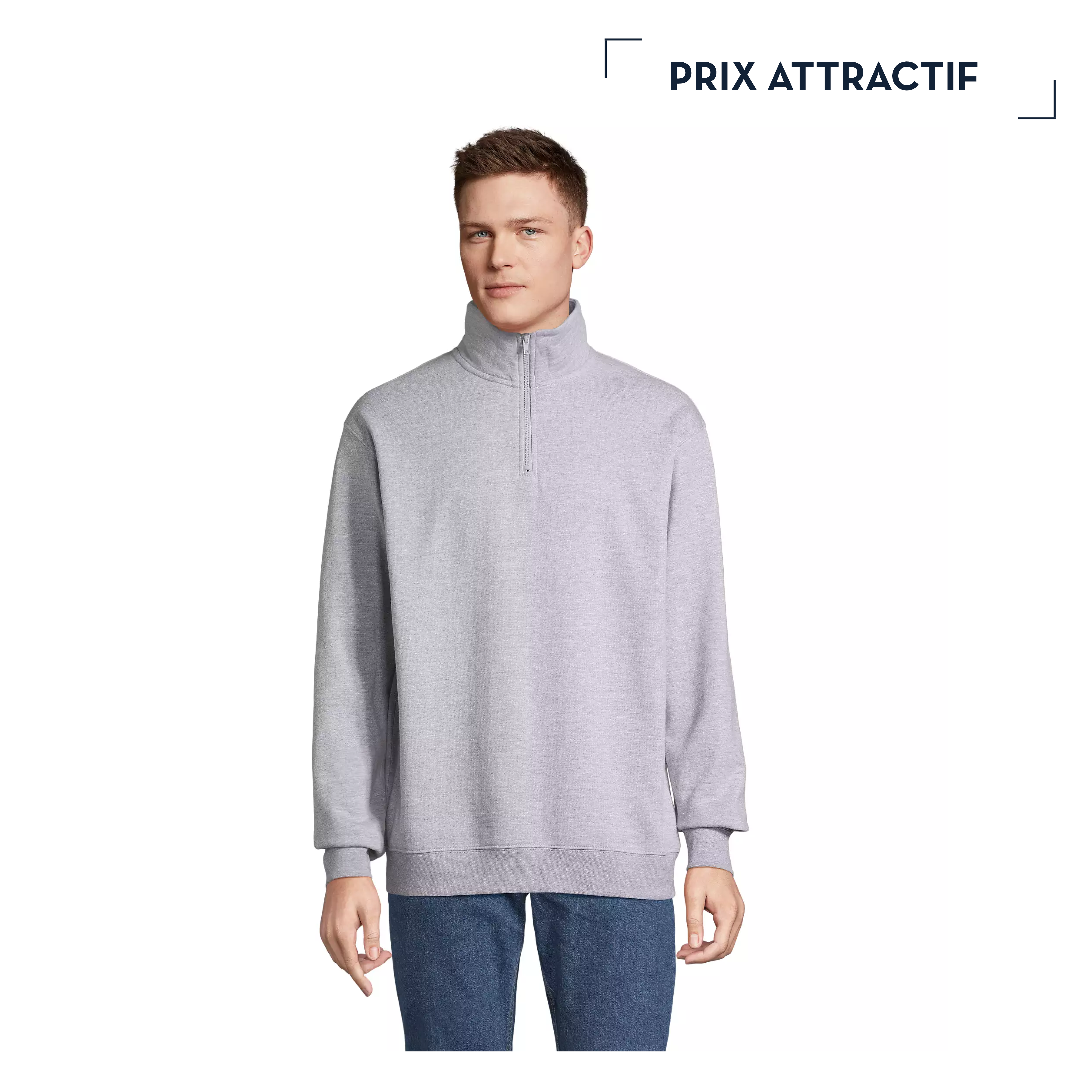 CONOR | 280G | SWEAT HALF ZIP UNISEXE