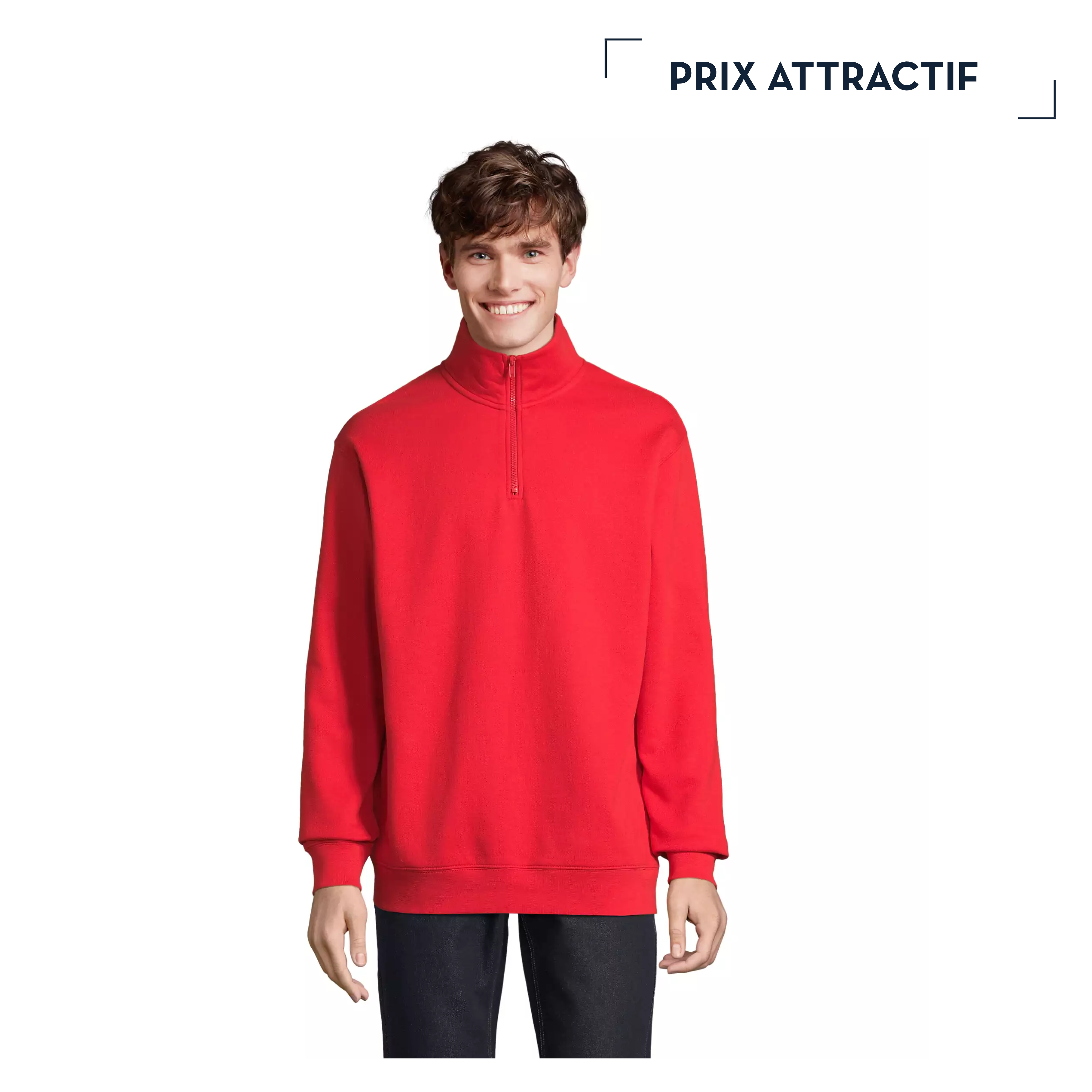 CONOR | 280G | SWEAT HALF ZIP UNISEXE