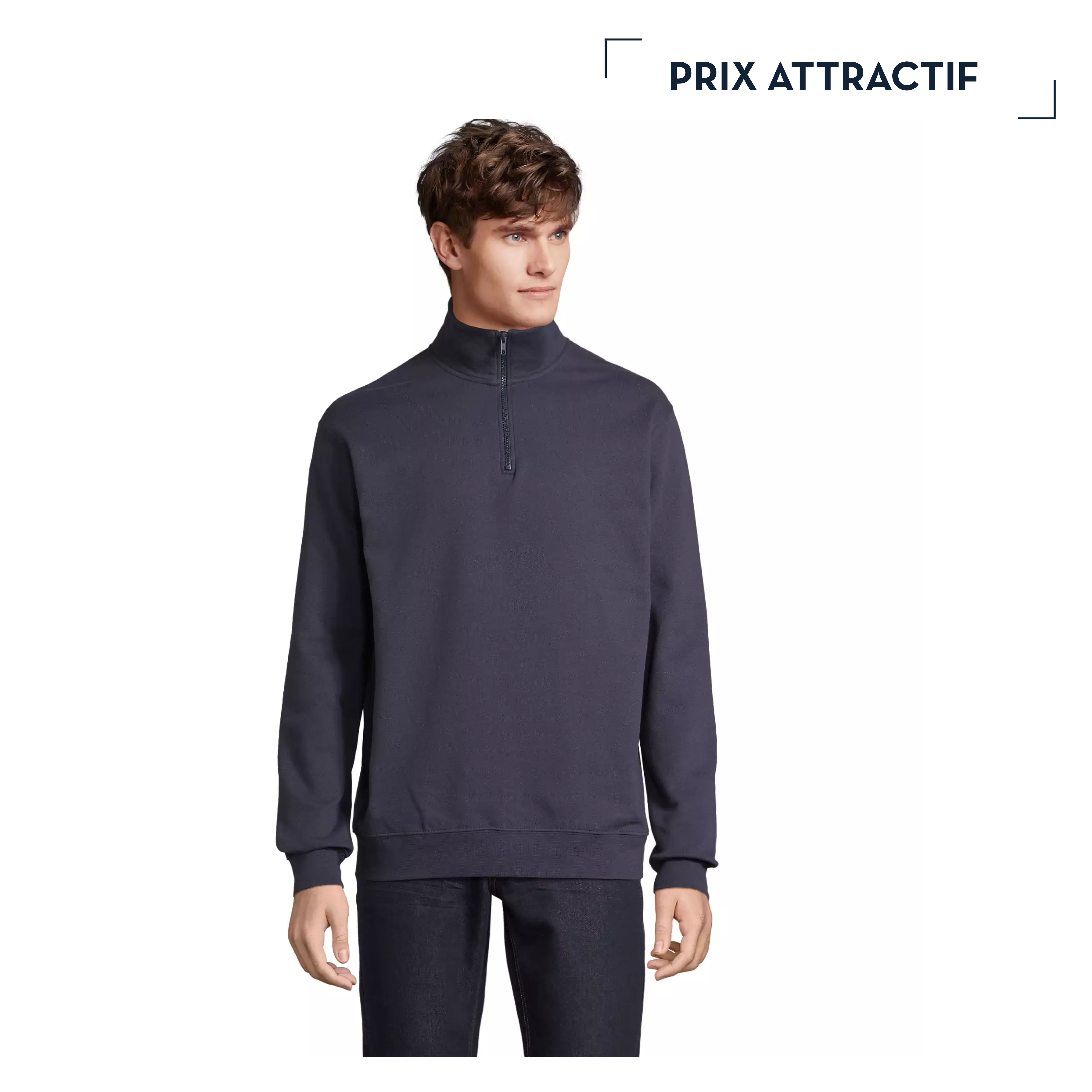 CONOR | 280G | SWEAT HALF ZIP UNISEXE