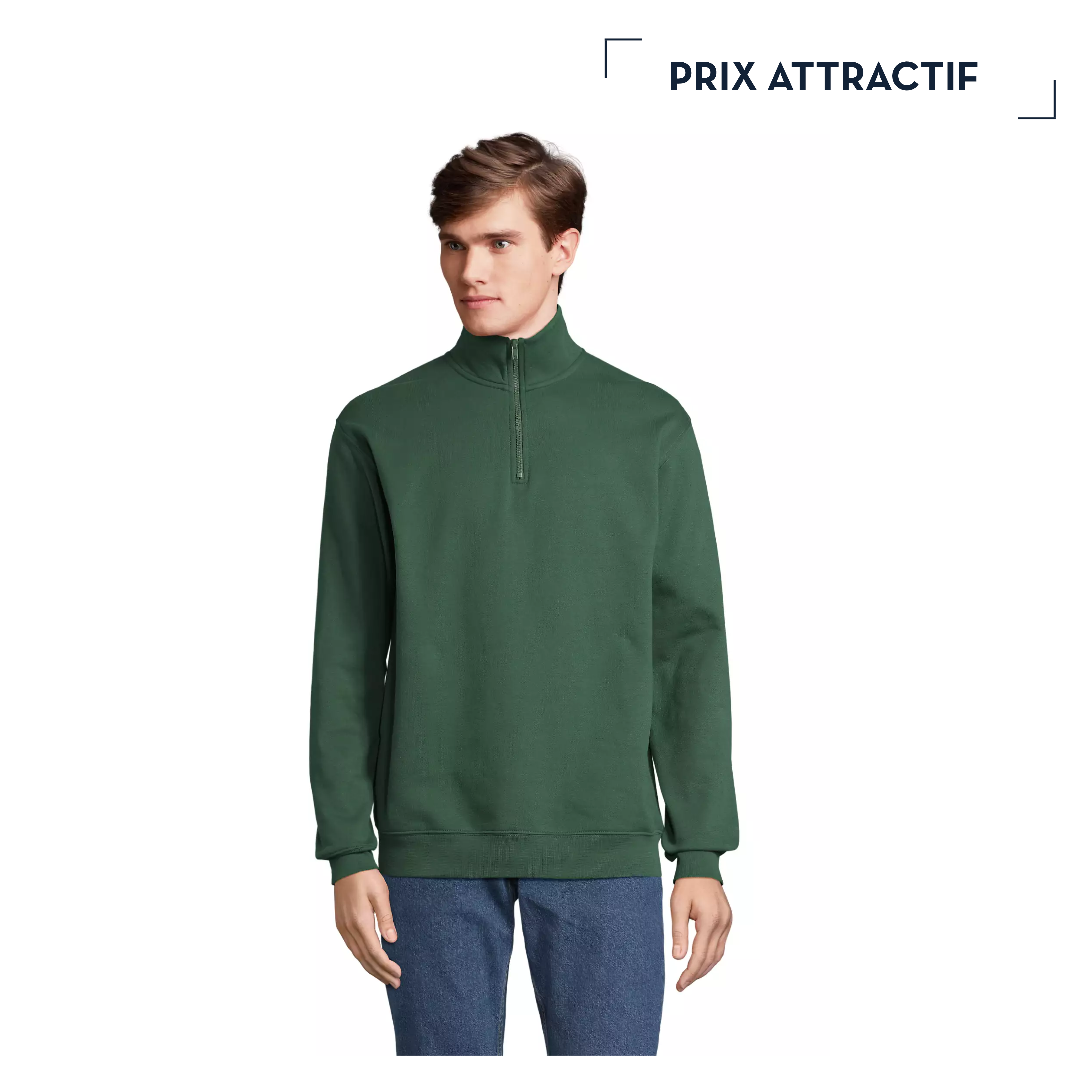 CONOR | 280G | SWEAT HALF ZIP UNISEXE