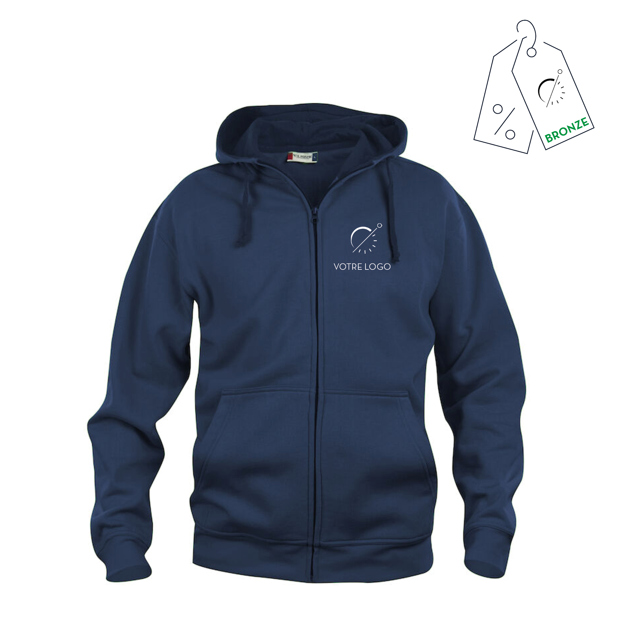 BASIC PANDORA FULL ZIP | 280G | SWEATSHIRT À CAPUCHE