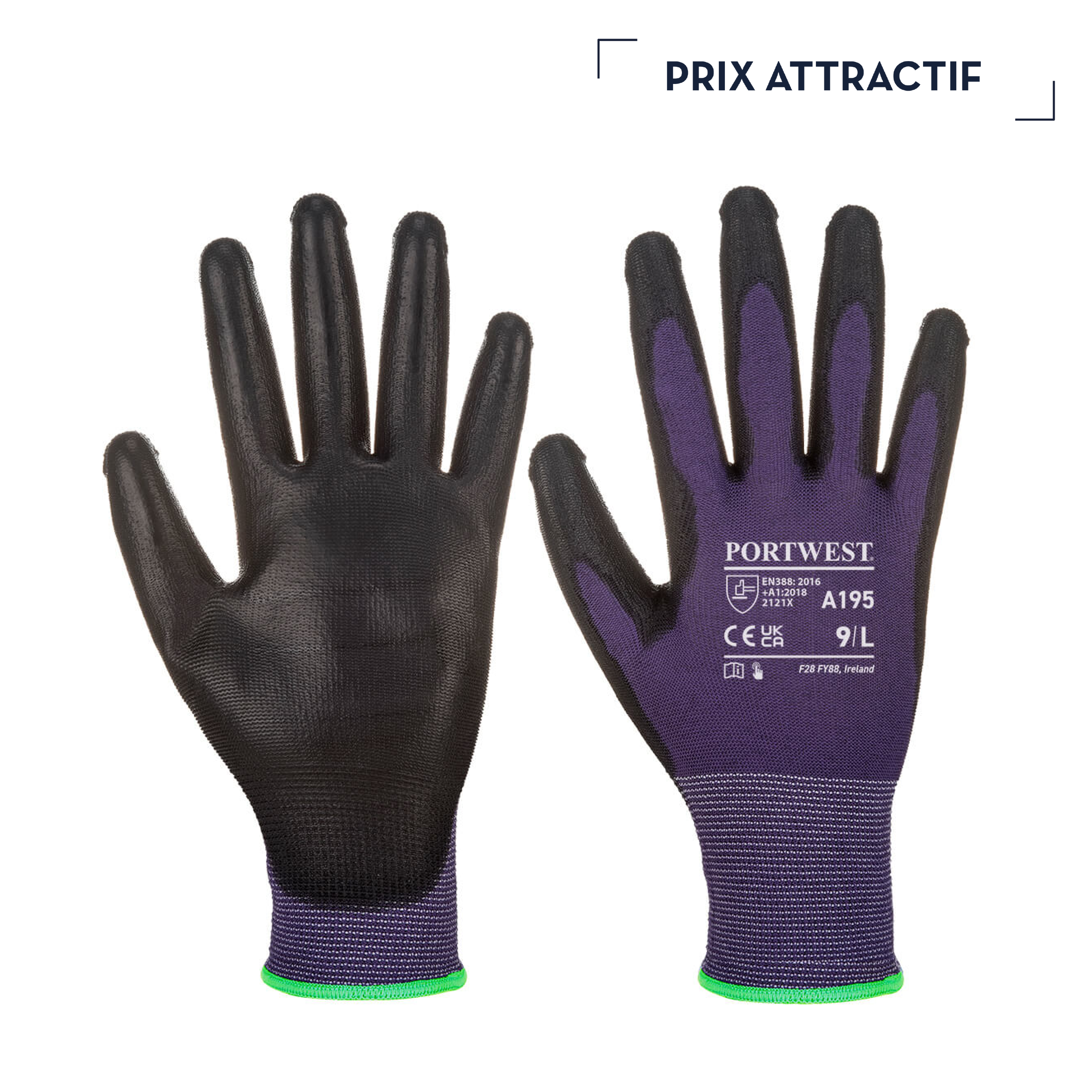 A195 | 12 GANTS DE TRAVAIL POUR ÉCRAN TACTILE
