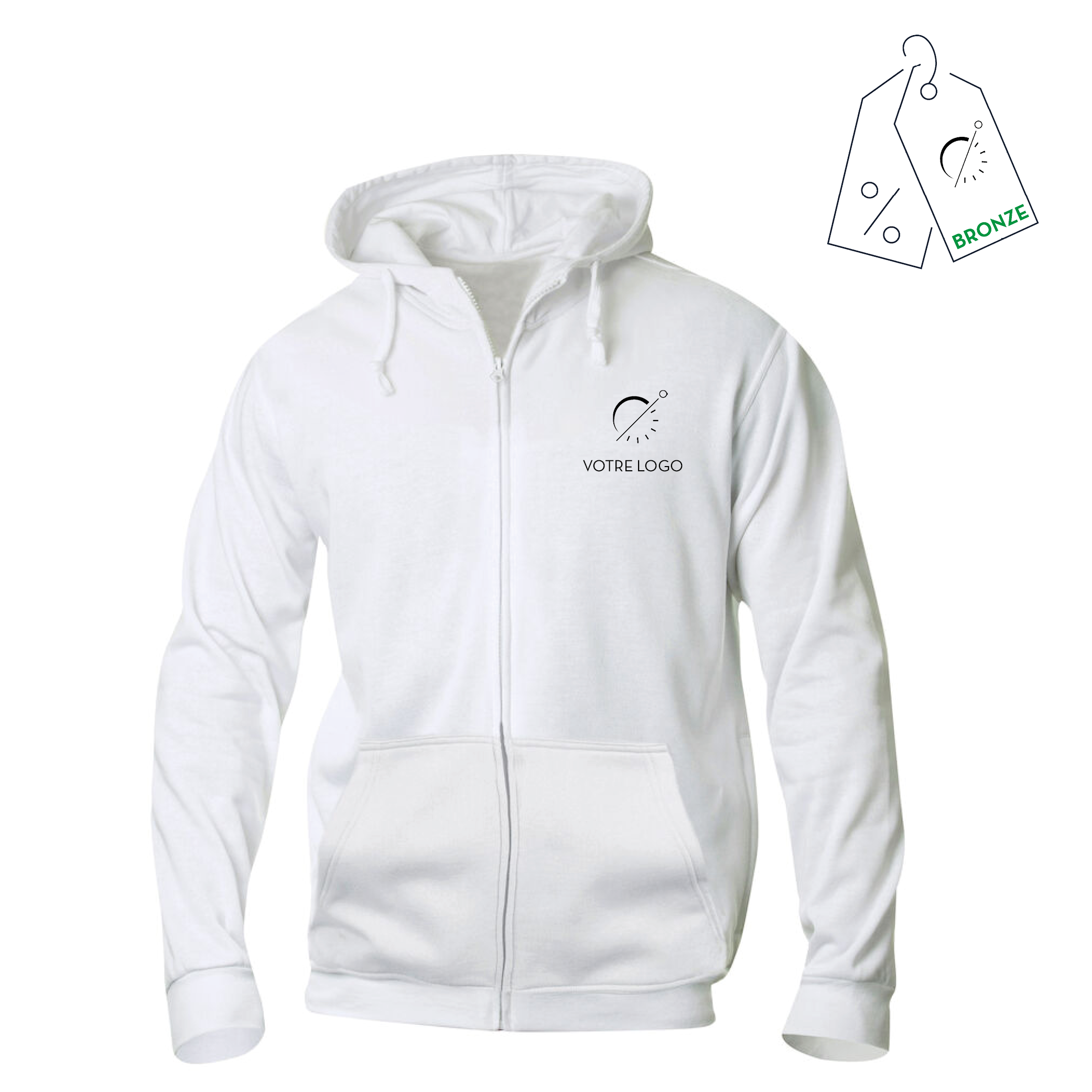 BASIC PANDORA FULL ZIP | 280G | SWEATSHIRT À CAPUCHE