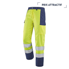 JAUNE FLUO / BLEU MARINE