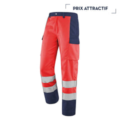ROUGE FLUO / BLEU MARINE