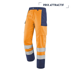 ORANGE FLUO / BLEU MARINE