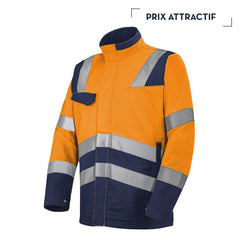 ORANGE FLUO / BLEU MARINE
