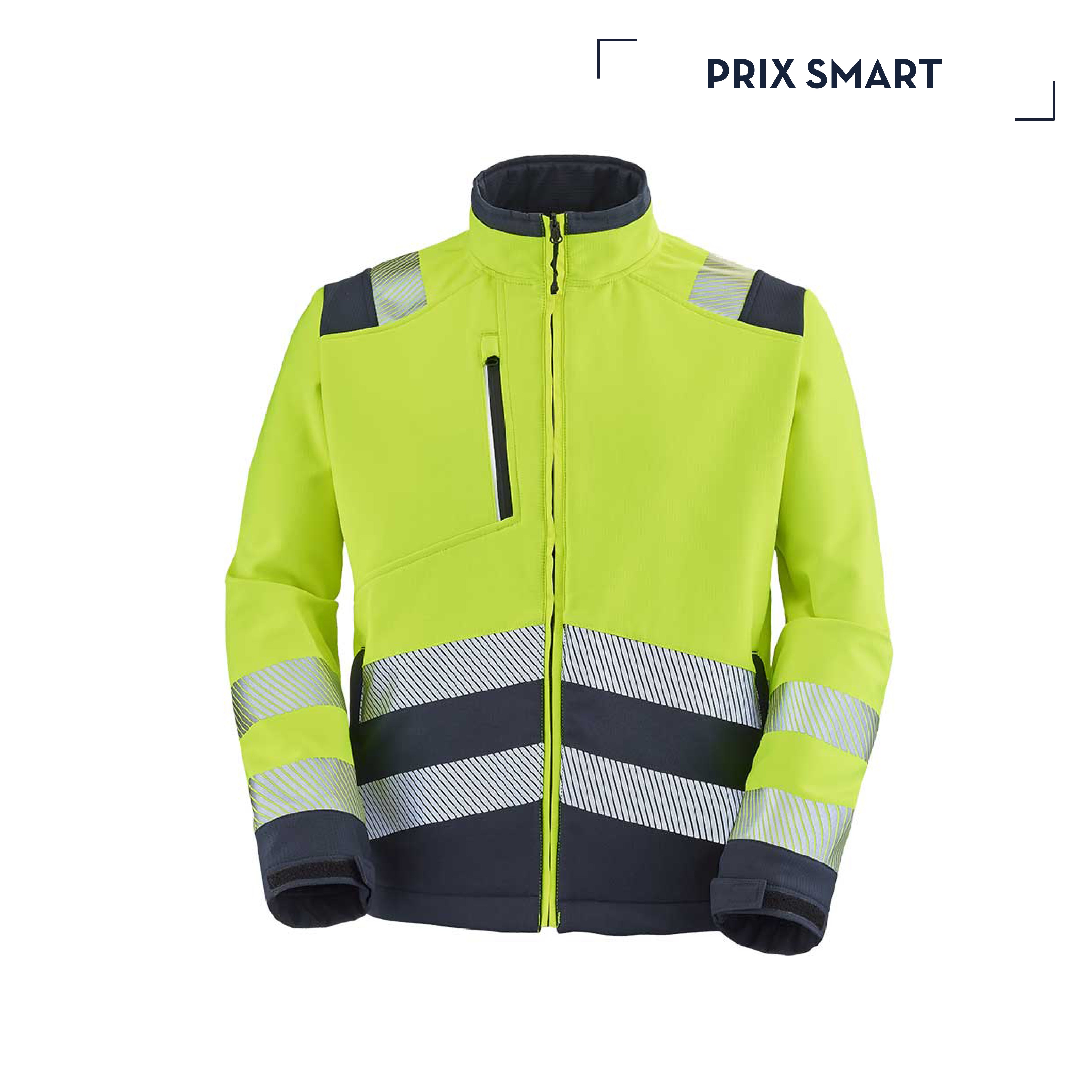 CORNEDRU | VESTE SOFTSHELL HAUTE VISIBILITÉ